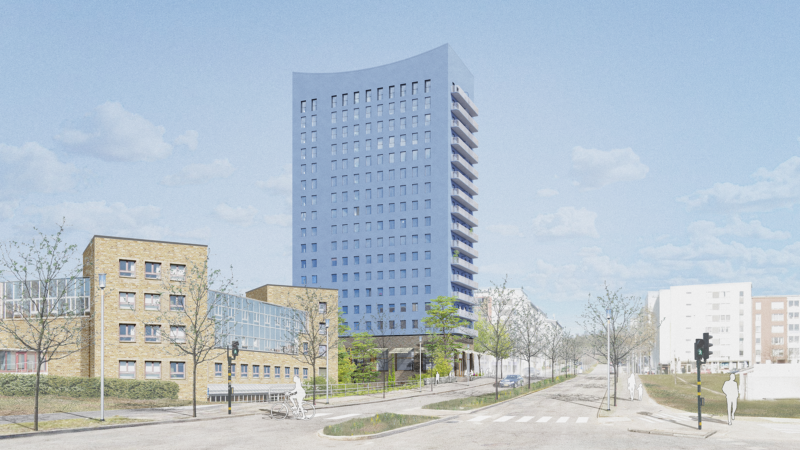 Stora blå vision från Norgegatan